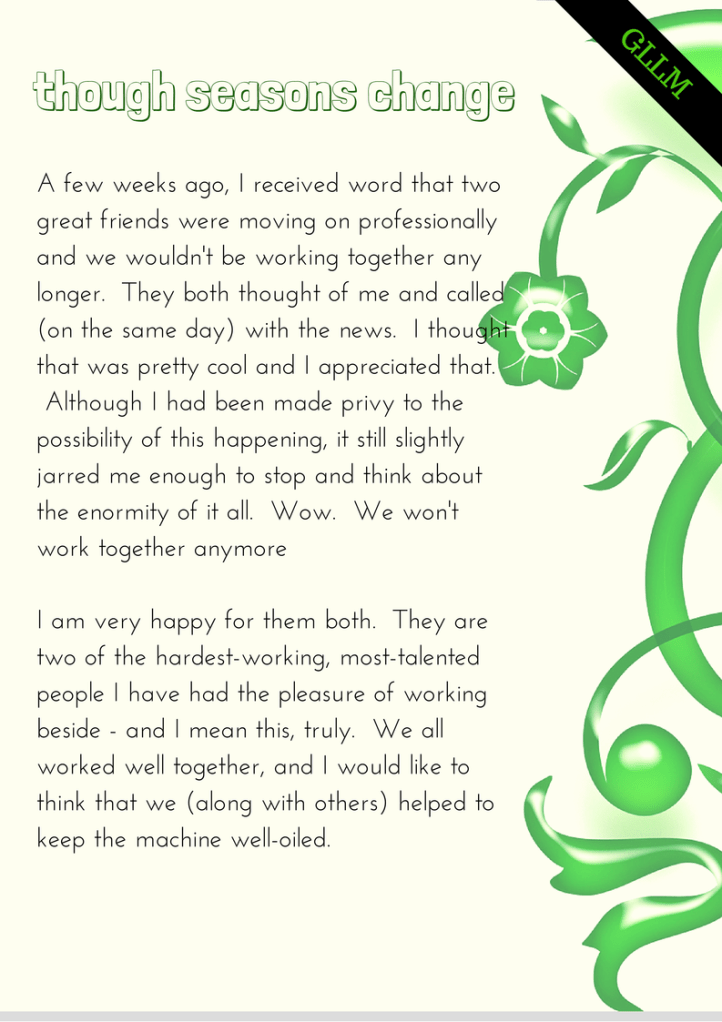 though seasons change p1